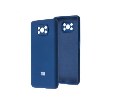 Чохол для Xiaomi Poco X3/X3 Pro Lime silicon з мікрофіброю синій (blue)