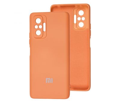 Чохол для Xiaomi Redmi Note 10 Pro Lime silicon з мікрофіброю оранжевий (orange)