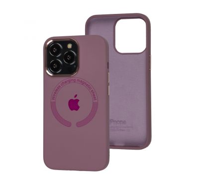 Чохол для iPhone 13 Pro Metal Camera MagSafe Silicone blueberry
