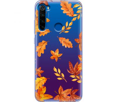 Чохол для Xiaomi Redmi Note 8T MixCase осінь осінні листочки