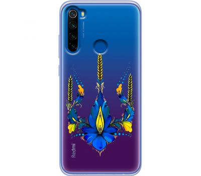 Чохол для Xiaomi Redmi Note 8T MixCase патріотичні тризуб з квітів