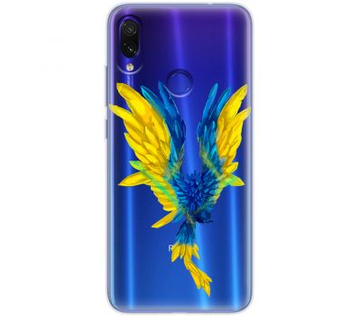 Чохол для Xiaomi Redmi Note 7 MixCase патріотичні жовто-синій птах