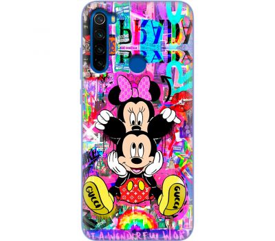 Чохол для Xiaomi Redmi Note 8T MixCase графіті Mickey and Minnie mouse