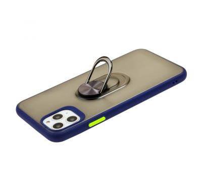 Чохол для iPhone 11 Pro Max LikGus Maxshield Magnetic Ring синій 3302108