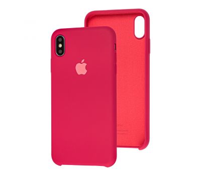 Чохол silicone для iPhone Xs Max case rose red
