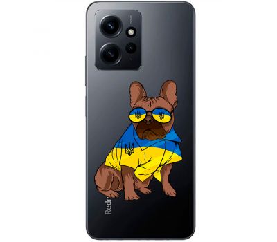 Чохол для Xiaomi Redmi Note 12 4G MixCase патріотичні мопс в жовто-синіх кол