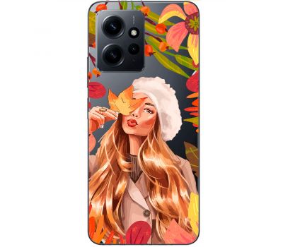 Чохол для Xiaomi Redmi Note 12 4G MixCase осінь дівчина у біреті