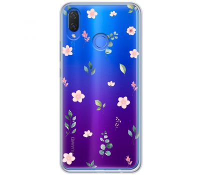 Чохол для Huawei P Smart Plus Mixcase квіти візерунок квіти гілки евкаліпт