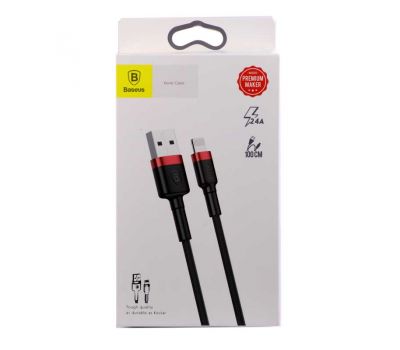 Кабель USB Baseus Cafule Lightning 2.4A 1m red/black 3308660