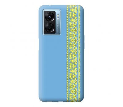 Чохол для Oppo A57s Mixcase патріотичний блакитний з візерунком