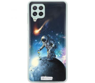 Чохол для Samsung Galaxy A22 (A225) / M32 (M325) Mixcase космонавт з квіткою