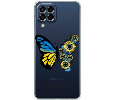 Чохол для Samsung Galaxy M33 (M336) MixCase патріотичні жовто-синій метелик