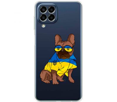 Чохол для Samsung Galaxy M33 (M336) MixCase патріотичні мопс в жовто-синіх кол