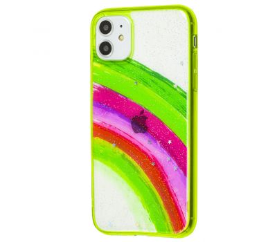Чохол для iPhone 11 Colorful Rainbow зелений