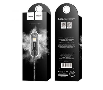 Кабель USB Hoco X14 Times Speed ​​Lightning 1m чорний 3317075