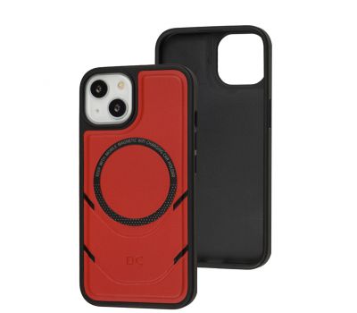 Чохол для iPhone 13 MagSafe eco-leather + MagSafe popSocket red