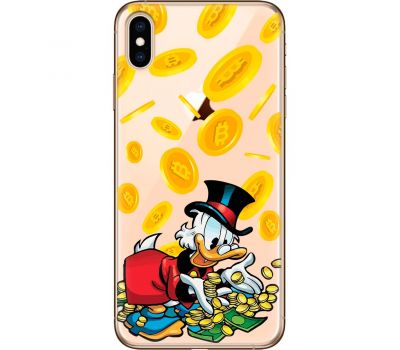 Чохол для iPhone XS Max MixCase гроші качка із золотом