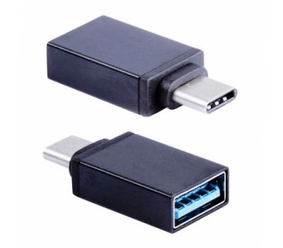 Перехідник otg з USB to Type C сірий