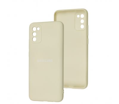 Чохол для Samsung Galaxy A02s / M02s Full camera білий / antique white