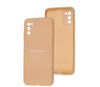 Чохол для Samsung Galaxy A03s (A037) Full camera рожевий / pink