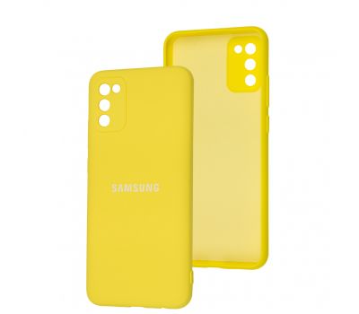 Чохол для Samsung Galaxy A02s / M02s Full camera жовтий / yellow