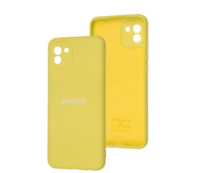 Чохол для Samsung Galaxy A03 (A035) Full camera лимонний
