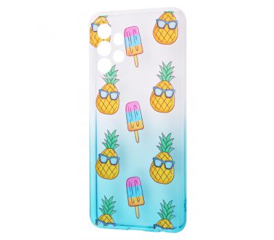 Чохол для Samsung Galaxy A52 Wave Sweet white / turquoise / pineapple