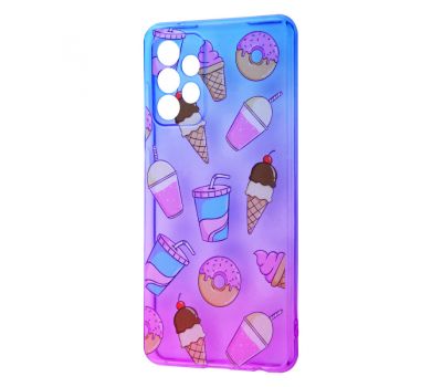 Чохол для Samsung Galaxy A52 Wave Sweet white / purple / cake 3324096