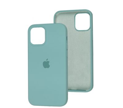 Чохол для iPhone 12/12 Pro Square Full silicone бірюзовий / marine green