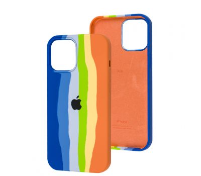 Чохол для iPhone 12 Pro Max Silicone Full rainbow orange