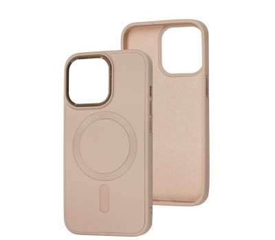 Чохол для iPhone 13 Pro Bonbon Leather Metal MagSafe light pink