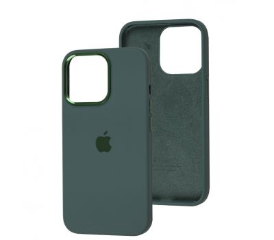 Чохол для iPhone 13 Pro New silicone Metal Buttons pine green