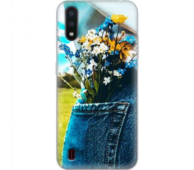 Чохол для Samsung Galaxy A01 (A015) MixCase патріотичні квіти України