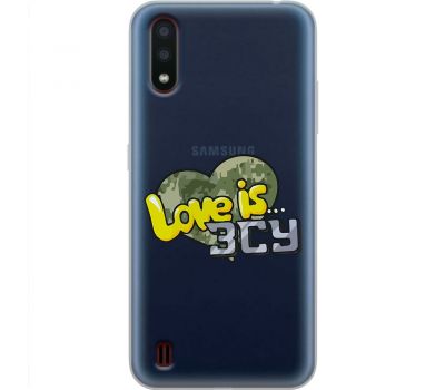 Чохол для Samsung Galaxy A01 (A015) MixCase патріотичні Love is ЗСУ