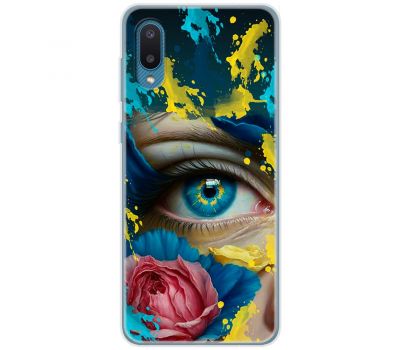 Чохол для Samsung Galaxy A02 (A022) MixCase патріотичні Синє жіноче око
