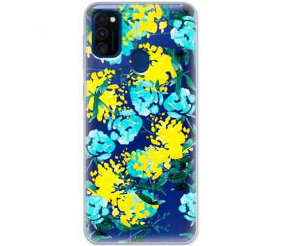 Чохол для Samsung Galaxy M21 / M30s MixCase патріотичні жовто-блакитні квіти