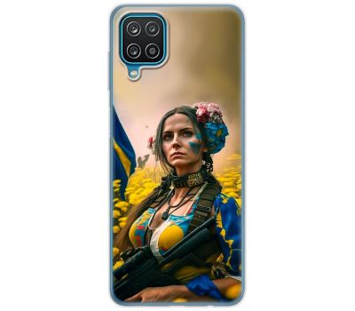 Чохол для Samsung Galaxy A12 / M12 MixCase патріотичні ніжна Українка