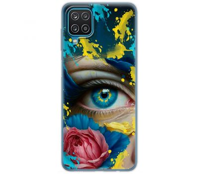 Чохол для Samsung Galaxy A12 / M12 MixCase патріотичні Синє жіноче око