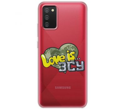 Чохол для Samsung Galaxy A02s (A025) MixCase патріотичні Love is ЗСУ