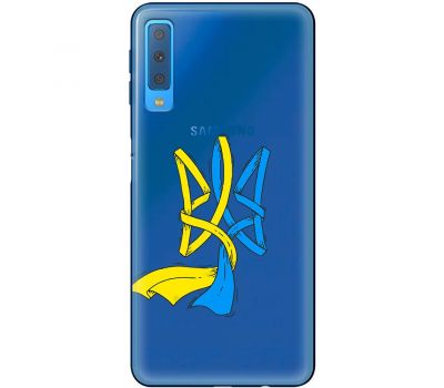 Чохол для Samsung Galaxy A7 2018 (A750) MixCase патріотичні синє-жовтий Тризуб