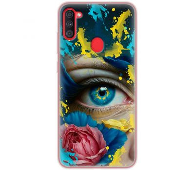 Чохол для Samsung Galaxy A11 / M11 MixCase патріотичні Синє жіноче око