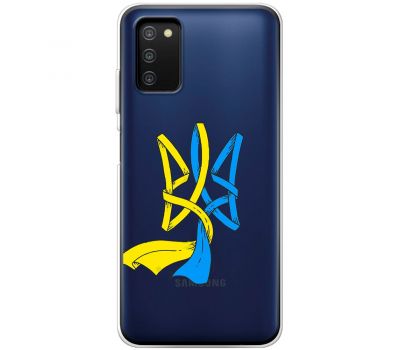 Чохол для Samsung Galaxy A03s (A037) MixCase патріотичні синє-жовтий Тризуб