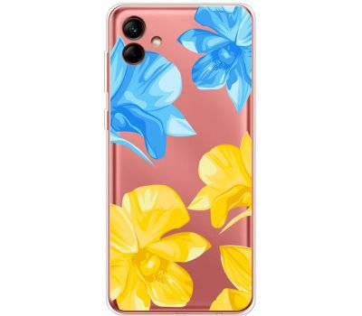 Чохол для Samsung Galaxy A04 (A045) MixCase патріотичні синьо-жовті квіти