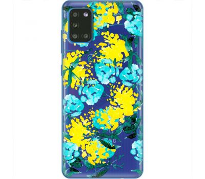 Чохол для Samsung Galaxy A31 (A315) MixCase патріотичні жовто-блакитні квіти