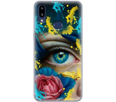 Чохол для Samsung Galaxy A10s (A107) MixCase патріотичні Синє жіноче око