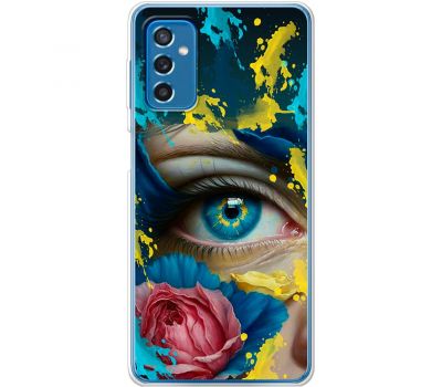 Чохол для Samsung Galaxy M52 (M526) MixCase патріотичні Синє жіноче око