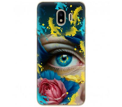 Чохол для Samsung Galaxy J4 2018 (J400) MixCase патріотичні Синє жіноче око