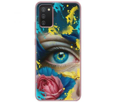 Чохол для Samsung Galaxy A02s (A025) MixCase патріотичні Синє жіноче око