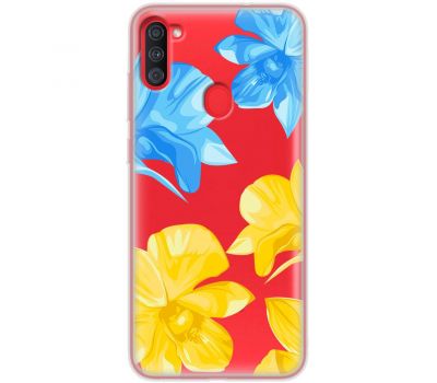 Чохол для Samsung Galaxy A11 / M11 MixCase патріотичні синьо-жовті квіти