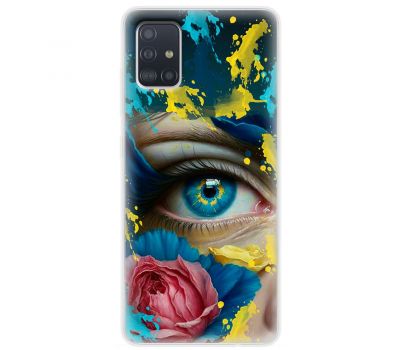 Чохол для Samsung Galaxy A51 (A515) / M40s MixCase патріотичні Синє жіноче око